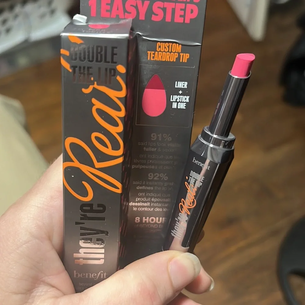 💘🧩HP! Benefit Pink Thrills They’re Real Lipstick & Liner Duo